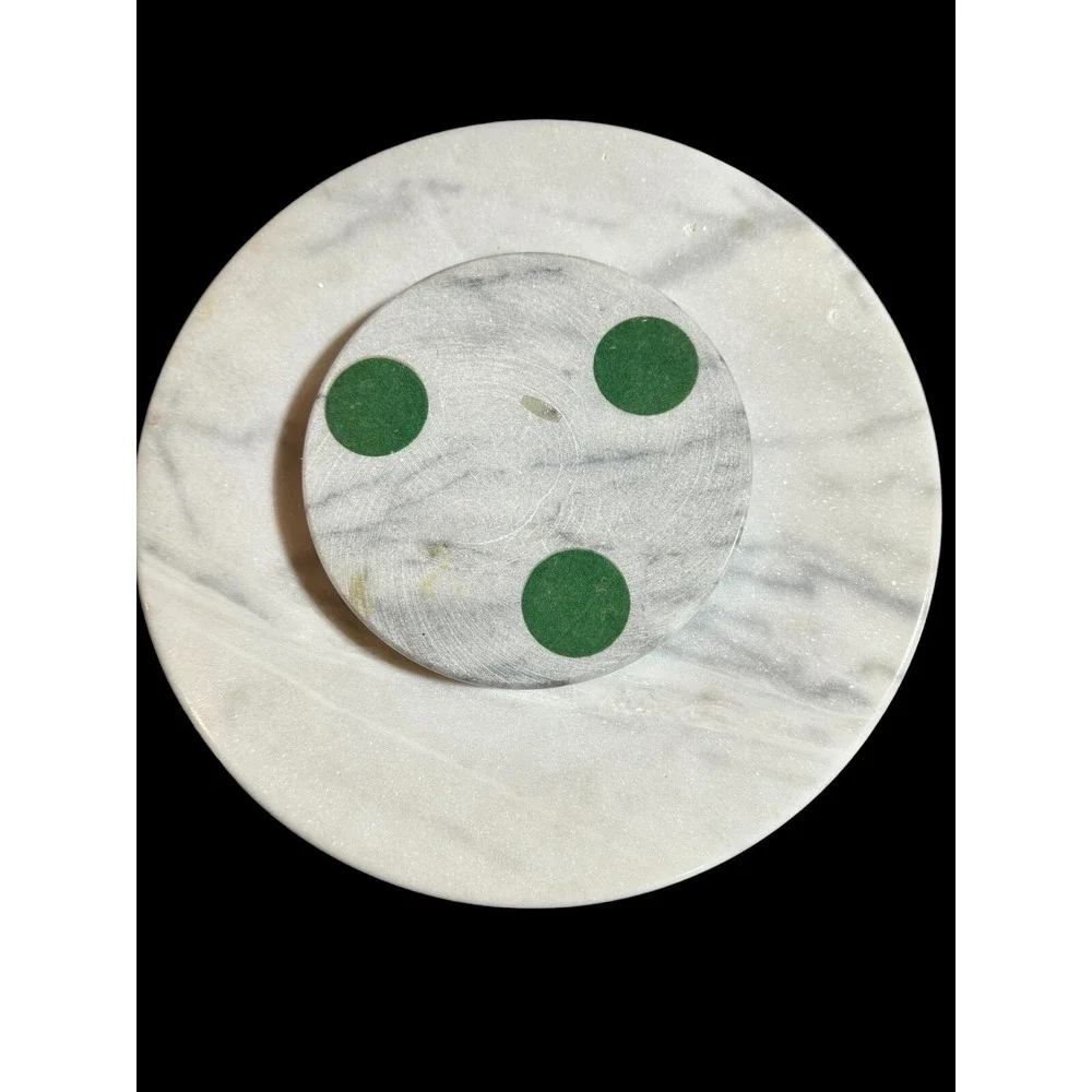 Vintage Solid Marble Turning/Spinning Turntable Display
